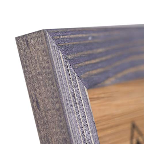 Rustic Wooden Square Picture Frames 8x8 - Set of 2-100% Natural Eco Washed Wood with Real Glass for Wall Mounting and Tabletop Photo Frame - Grey - color: Grey