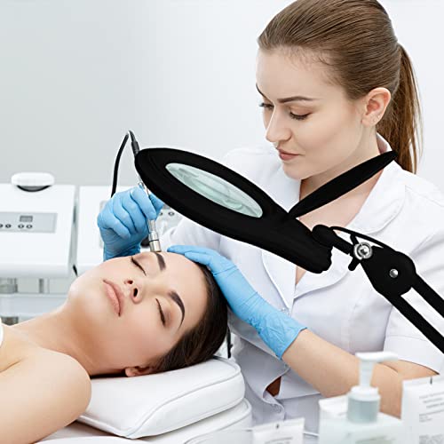 Bifocal LED Magnifying Lamp with Clamp, 14W 1200LM, Black - color: Black