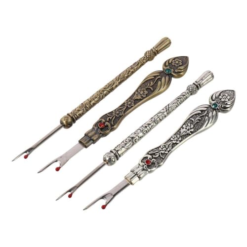 4 Pcs Sewing Seam Rippers,Vintage Stitch Eraser Retro Alloy Metal Seam Sewing Thread Ripper for Suture Removal Sewing Accessory Tools