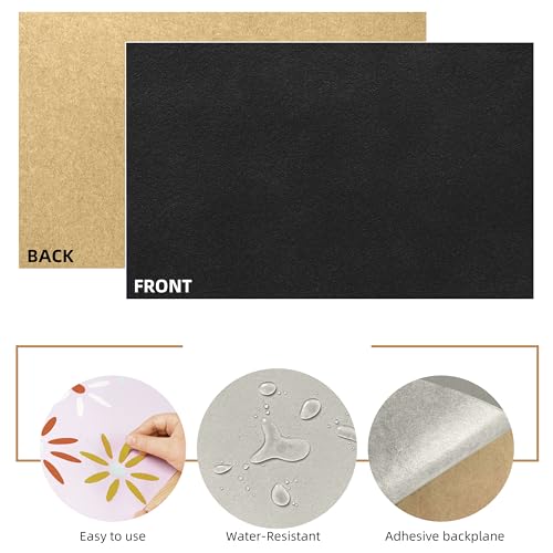 Self Adhesive Felt Sheet - Adhesive Backed Felt for Drawer/Jewelry Box Liner (13" x 60", Black) - color: Black, size: 13"W x 60"L / 1 piece