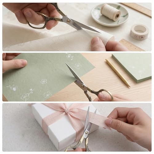 LXUEJIE 2 Pcs Embroidery Scissors, Small Sharp Scissors with Cover