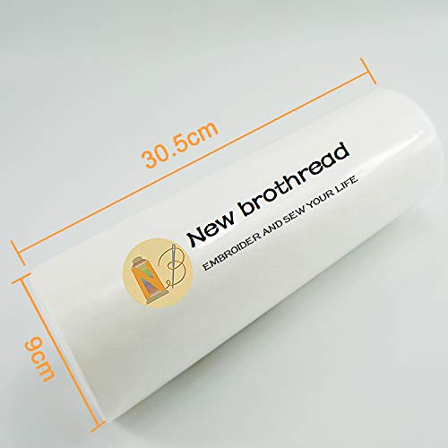 New brothread 12" x 25 Yd Roll Wash Away Embroidery Stabilizer - size: 12" x 25Yd/roll