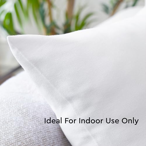 Encasa XO Throw Pillow Covers, Cotton, No Inserts 18"x18" - color: White, size: 18" x 18" (Pack of 2)