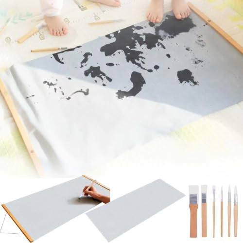 Magic Canvas Paint with Water,Includes 2 Interchangeable Canvas Restore to Original State After Drying, Reusable,No Need to Worry About Paint Splattering During the Painting Process.(19.68 * 47.24in) - size: 19.68*47.24in