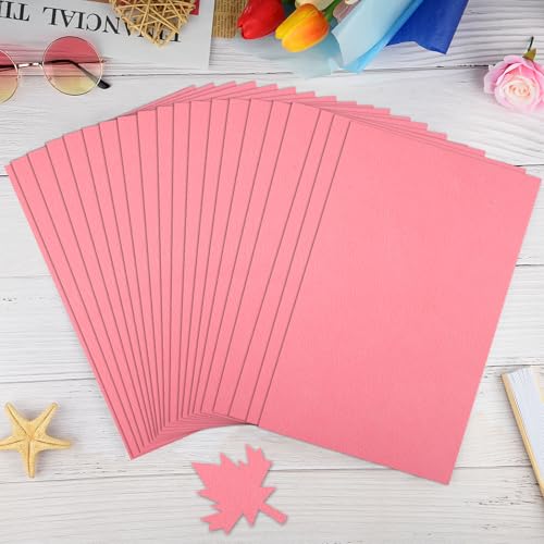 NACHLYNN 11Pcs Self Adhesive Felt Fabric Sheets 7"x11.5" /18x29cm Sticky Back Felt Fabric for Crafts Art Project DIY Sewing Patchwork Decoration (Pink) - color: Pink