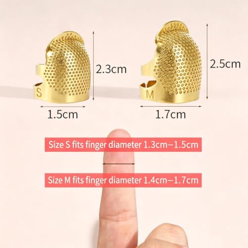 2 Pcs Metal Sewing Thimble for Hand Sewing Finger Protector