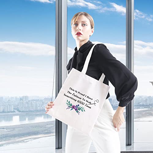 GJTIM Cross Stitch Gift Cross Stitch Project Bag This Is Proof I Stab Something 4000 Times Sewing Project Bag - color: Sth. 4000 Times Tote
