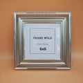 6x6 Silver Picture Frame, Real Glass, MDF, Black Backing, Wall/Tabletop - color: Silver, size: 6x6