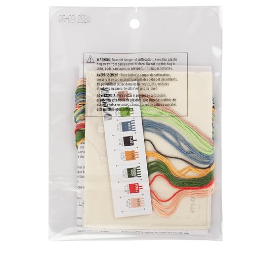 Dimensions 71-06262 Hedgehog Embroidery Needlepoint Kit for Beginners with Printed Fabric, 7" x 5", Multicolor, 4 Pieces - style: Hedgehog