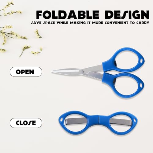 20Pcs Folding Scissors, Mini Stainless Steel Portable Craft Shears