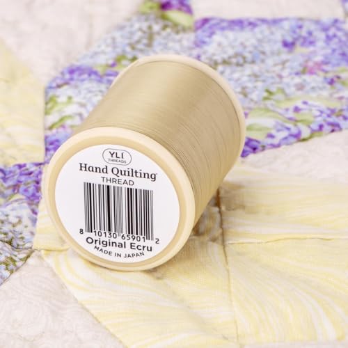 YLI Hand Quilting Thread - 100% Egyptian Cotton, Glazed, Strong & Tangle-Free, 500 yd. Spool - Original Ecru - color: Original Ecru