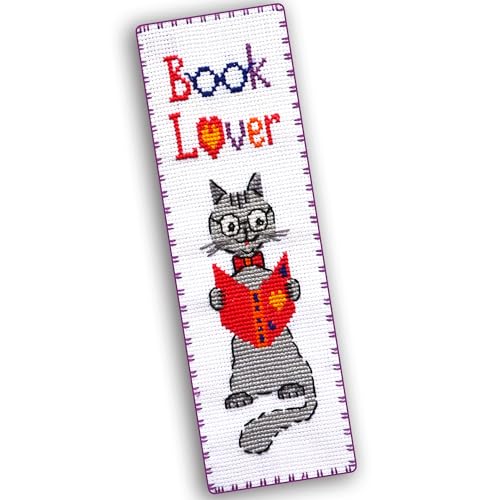 Povitrulya Booklover - Counted Cross Stitch Bookmark Kit - color: Booklover