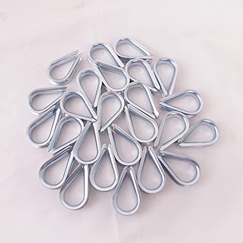 Wire Rope Thimble, for Wire Rope Dia. 3/8 in, Carbon Steel,(3/8" 25PCS) - size: 3/8“