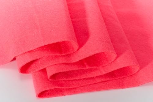 Soft Felt Fabric Sheets 1.6mm Thick Sewing Patwork Material Large Craft Felt Roll Fabric by The Yard (Hot Pink, 18"X 36" Inches) - color: Hot Pink, size: 18"X 36" Inches