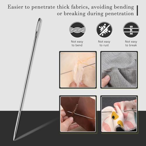 6.8 in Long Sewing Needles Large Eye Long Needles for Crafts Long Needles - style: 1 Size