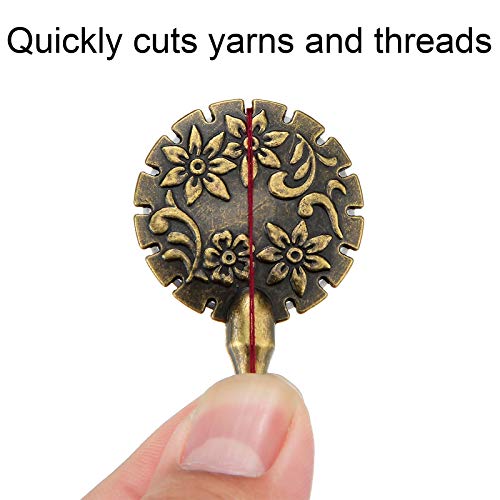 Mudder 2 Pcs Yarn Cutter Pendant Metal,Antique Gold - color: Antique Gold