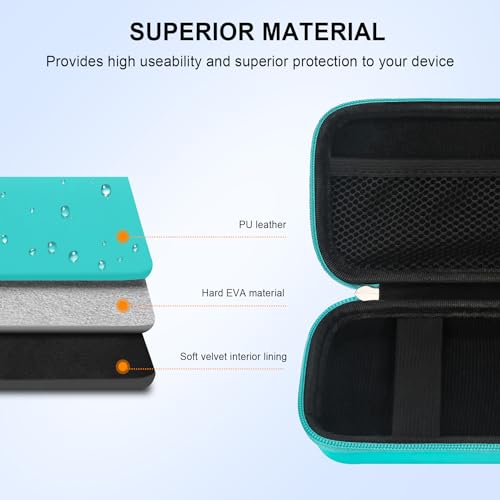 Elonbo Diabetic Supplies Travel Case for Glucose Meter Diabetes Testing Kit - color: Green