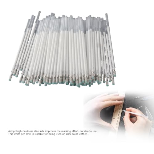 100Pcs Fabric Marking Refills, White, High Temperature Disappearing Refill Heat Erasable Marker for Dressmaking DIY Sewing