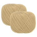 MECCANIXITY Crochet Thread Pearl Cotton Size 3 Khaki 2 Rolls - color: Khaki