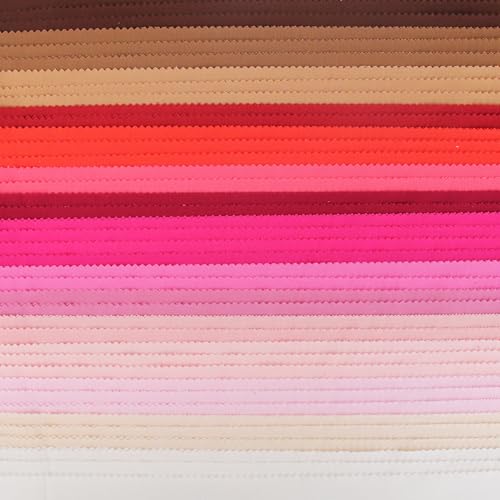 Threadart Pink Shades Jelly Roll - 40 Precut 2.5" Cotton Strips - color: Pink Solids