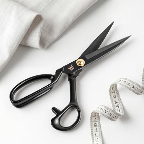 10" Left-Handed Fabric Scissors, High Carbon Steel - size: Left-hand 10 inch