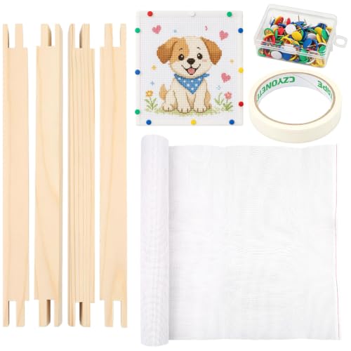 14-Mesh Needlepoint Canvas Pack (62" x 20") – 100% Cotton Blank Mesh Fabric