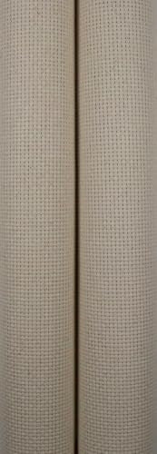 KCS 2 pc of 15" x 18"(38cmx45cm) 11 Count Cross Stitch Cotton Aida Cloth Needlework Fabric Box (Oatmeal, 11CT) - color: Oatmeal, size: 11CT