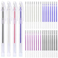 4 Pcs Heat Erasable Pens for Fabric with 60 Refills, Fabric Marking Pens