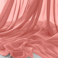 Horbaunal Rose Gold Chiffon Fabric by The Yard, 1 Yard Precut Sheer Fabric - color: Rose Gold, size: 1 Yard
