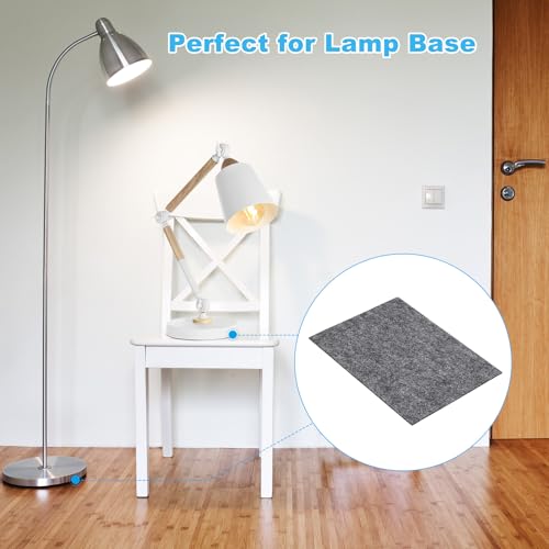 PATIKIL 8x6 Inch Lamp Base Felt, 6Pack 3mm Thickness Rectangle Felt Furniture Pad Soft Adhesive Non-Slip Anti-Scratch Backed Felt for Lamp Furniture DIY Craft, Grey - color: Grey, size: 8x6 Inch