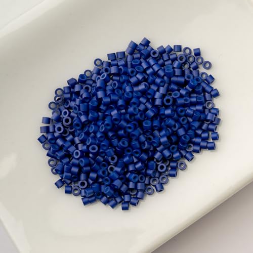 John Bead 25g Cylin Beads Opaque Cobalt Blue 11/0 Glass Cylindrical Seed Beads for Jewelry Bracelets Necklaces Earrings Making Embroidery - color: Cobalt Blue
