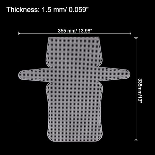MECCANIXITY 4Pcs Plastic Mesh Canvas Sheet 6 Count 33.5 cm/ 13.2" for Crochet Bag Making Crossbody Bag Blank Canvas for Embroidery Needlepoint, Bag, Knit Crochet Mesh, White - color: White, size: 33.5cm