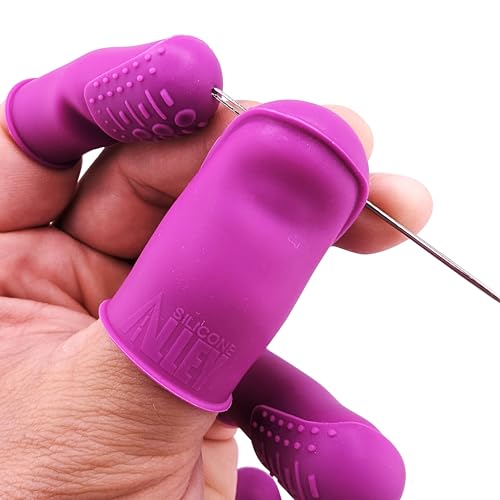 Comfortable Flexible Thimble | THIK-Grip Series | Small (1) - Medium (1) - Large (1) | - color: THIK-Grip Thimbles - ONLY, size: All Sizes Included