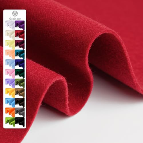 Red Soft Felt Sheet, 18" x 36", 1.6mm Thick Acrylic Felt Fabric - color: Red, size: 18 inch x 36 inch