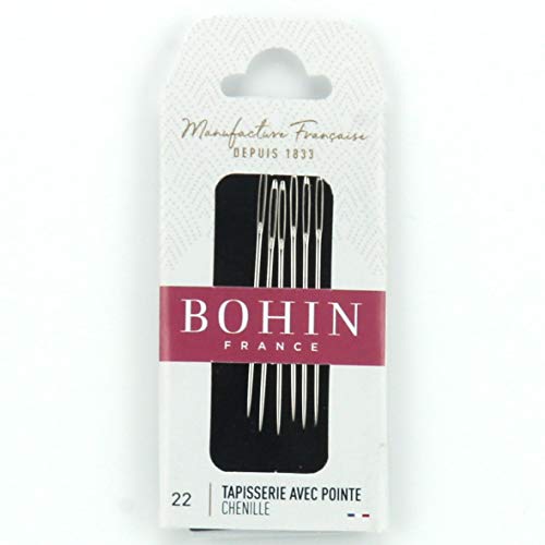 Bohin 00934 Clover Embroidery Needles with Point (22), Grey|Black|red|Beige