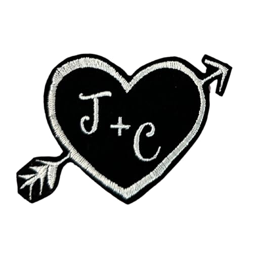 Custom Felt Heart with Arrow Iron-On Patch - with Your Initials - (1 Patch)