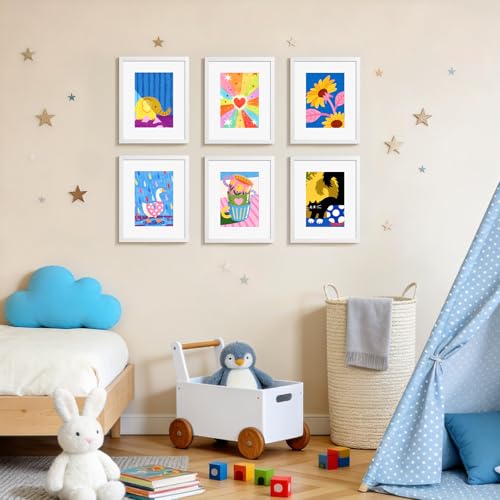 HappyHapi 8x10 Picture Frames Set of 10, Wall or Tabletop Display, White - color: White, size: 8x10 inch
