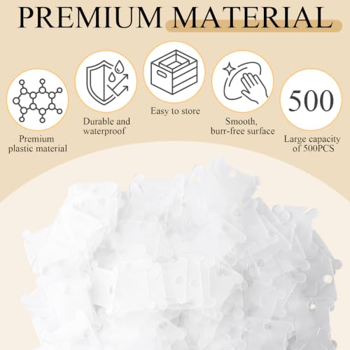 Tranqun 500 Pcs Plastic Embroidery Floss Bobbins, Thread Organizer,Clear - color: Clear