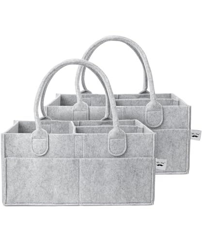 Mr. Pen- Baby Diaper Caddy Organizer, 2 Pack, Gray - color: Gray, size: 2 Pack, Regular