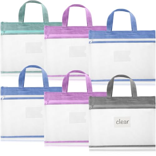 Zhehao 6 Pcs Project Bags for Quilting, Book Pouch Bags 14 x 11 Inch