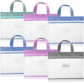 Zhehao 6 Pcs Project Bags for Quilting, Book Pouch Bags 14 x 11 Inch