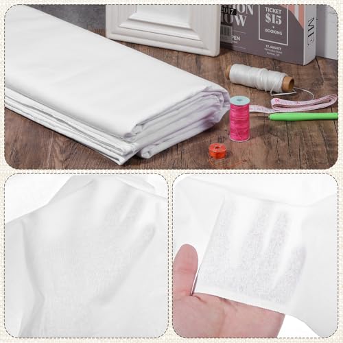 100% White Cotton Fabric 5 Yards 59 Inches Wide Cotton Quilting Fabric by The Yard, Soft Embroidery Muslin Fabrics for Sewing Material Apparel Cloth - color: White, size: 5 Yards