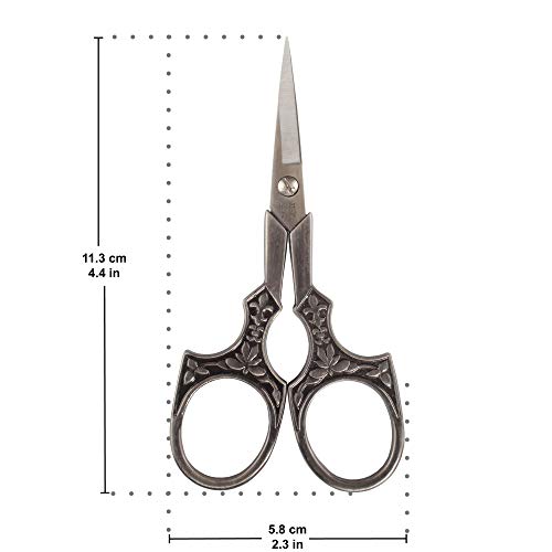 JubileeYarn Antique Style Heirloom Embroidery Craft Scissors - Antique Silver - 1 Scissor - color: Antique Heirloom - Silver, size: 1 Scissor