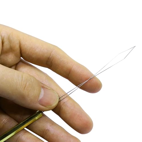 HERCULES Fly Tying Tools, Fly Tying Kit with Bobbin Thread Holder, Wire Threader, Knot Whip Finisher, Hackle Plier, Bodkin, Fly Fishing Lure Making Accessories - color: Threader