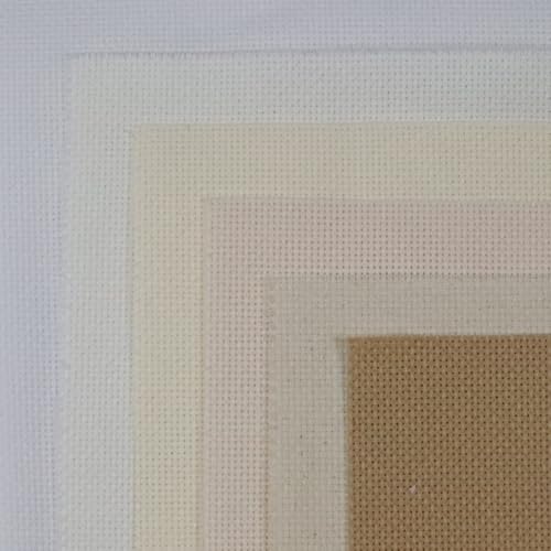 KCS 6 pc of 15" x 18" (38cmx45cm) Counted Cotton Aida Cloth Cross Stitch Fabric Rolled Box (18CT-D) - color: 18ct-d