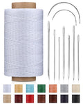 218 Yards Upholstery Thread Heavy Duty Waxed Leather Thread Sewing Kit - color: White