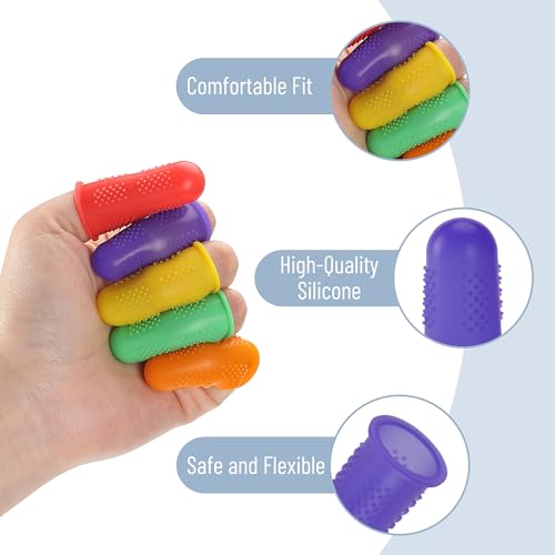 Mr. Pen- Silicone Hot Glue Gun Finger Caps, 24 pcs, 3 Sizes - color: Multi-color, size: 24 pcs