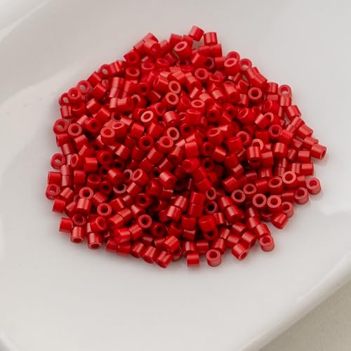 John Bead 25g Cylin Beads Dark Red Matte 11/0 Glass Cylindrical Seed Beads for Jewelry Bracelets Necklaces Earrings Making Embroidery - color: Opaque Dark Red Matte