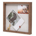 Muzilife 12x12 Shadow Box Picture Frame with Linen Board - Deep Wood & Glass Display Rustic Case Ready to Hang Memorabilia, Pins, Awards, Medals, Wedding, Tickets, and Photos, Carbonized Large - color: Brown, size: 12x12