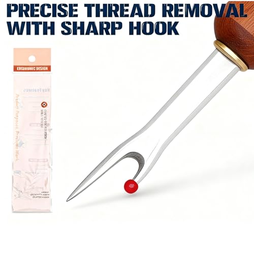 shjaywmda Precision Sewing Seam Ripper with Wooden Handle